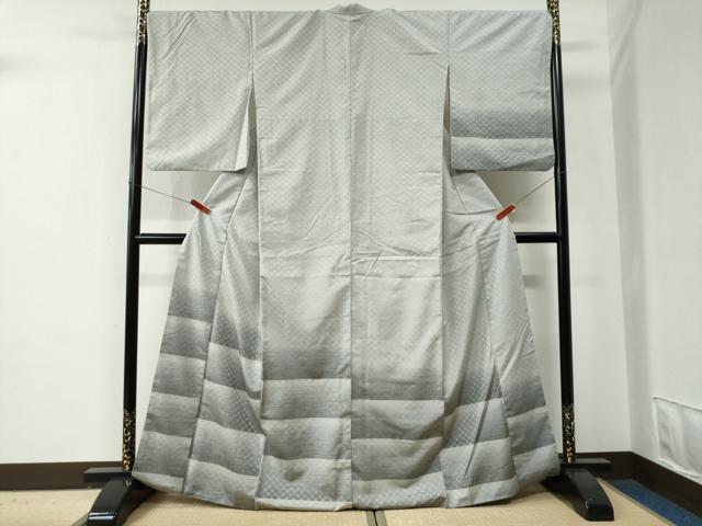 平和屋着物●訪問着　紬地　花織　横段文　正絹　逸品　CABE2809yc 42,900円
