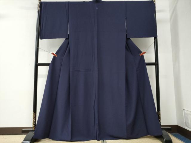 平和屋着物●上質な色無地　深紫色　正絹　逸品　CABE2827yc_1
