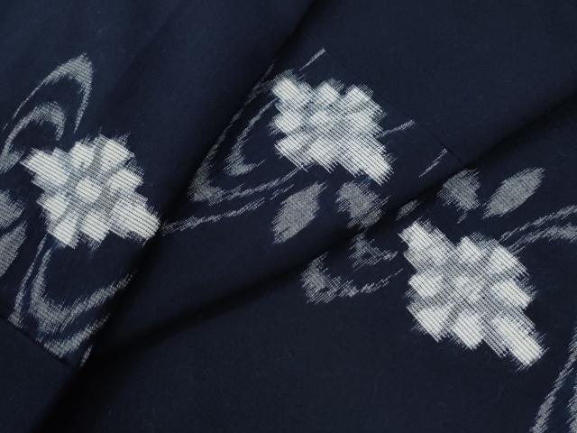 平和屋着物●久留米絣　単衣　流水花文　綿　逸品　CABE2864yc 29,575円