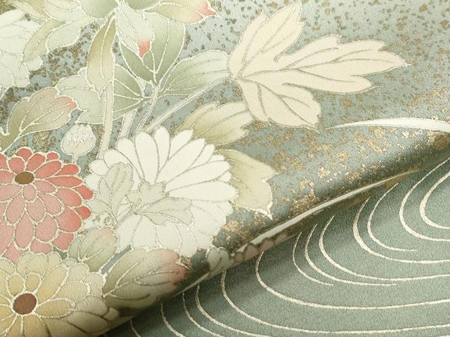 平和屋着物●豪華振袖　駒刺繍　流水牡丹花文　暈し染め　金彩　正絹　逸品　CABE2872yc_8