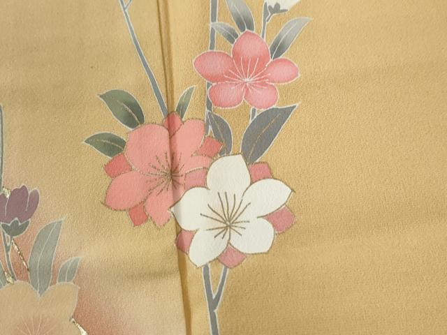 平和屋着物●訪問着　芝草枝花文　暈し染め　金彩　正絹　逸品　CABE2919yc_2