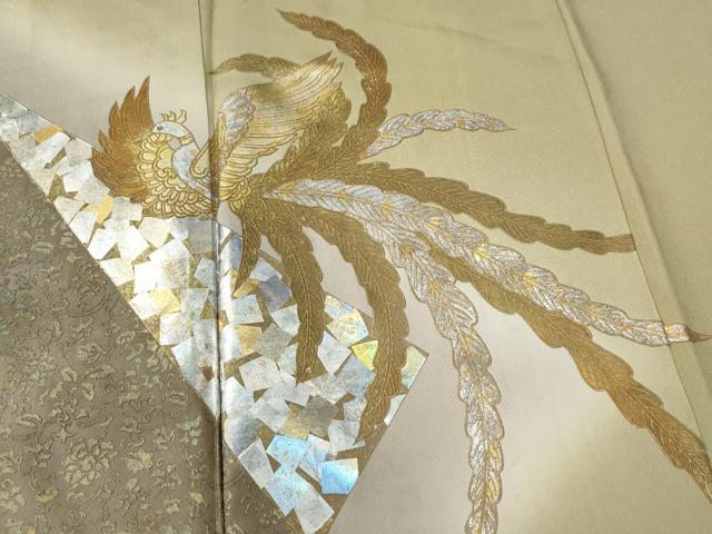 平和屋着物●金彩友禅作家　金彩の魔術師　堀省平　金煌織　訪問着　鳳凰花唐草文　金銀彩　正絹　逸品　CABE2949yc_2