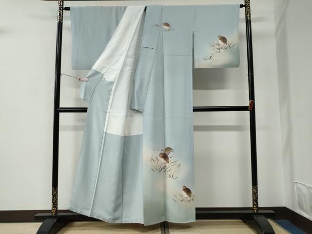 平和屋着物●京加賀友禅　百貫石峰　訪問着　鶉　暈し染め　正絹　逸品　CABE2978yc_1