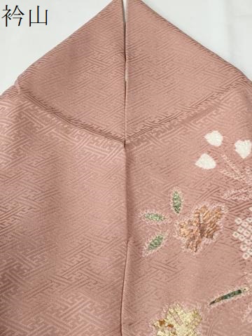 平和屋着物●訪問着　絞り　舞桜文　金彩　正絹　逸品　CABE2990yc_9