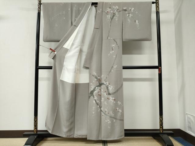 平和屋着物●訪問着　枝花文　正絹　逸品　CABE3005yc_1