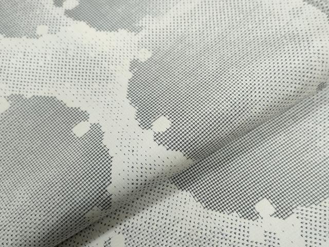 平和屋着物●本場大島紬　白大島　9マルキ　雪輪文　正絹　逸品　CABE3022yc_4