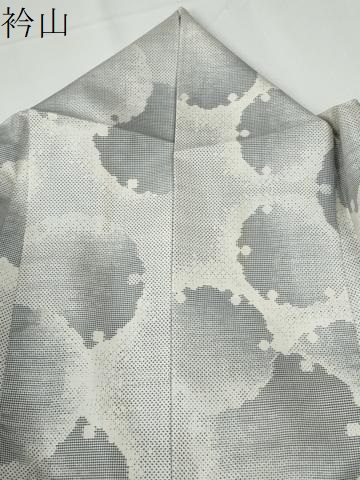 平和屋着物●本場大島紬　白大島　9マルキ　雪輪文　正絹　逸品　CABE3022yc_6