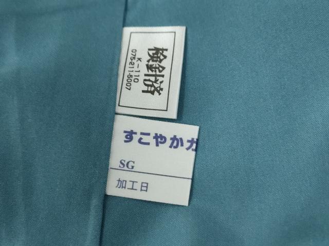平和屋着物●本場大島紬　9マルキ　地空き　笹竹南天丸文　正絹　逸品　未使用　CABE3036yc_6