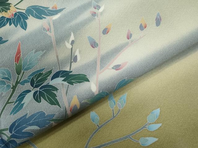 平和屋着物●訪問着　友禅　作家物　枝花文　暈し染め　正絹　逸品　CABE3074yc_5