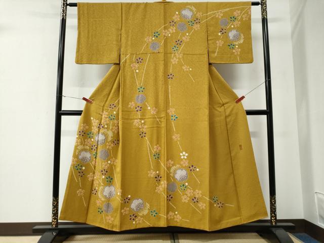 平和屋着物●訪問着　作家物　絞り　舞花文　正絹　逸品　CABE3081yc 28,730円