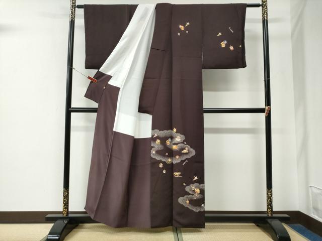 平和屋着物●訪問着　駒刺繍　雲取り宝尽くし　金彩　高島屋扱い　正絹　逸品　CABE3107yc_1
