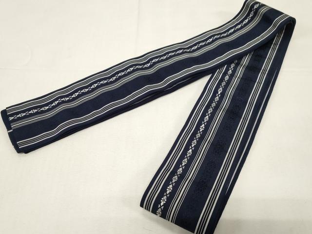 平和屋着物●男性　本場筑前博多織　角帯　献上　証紙付き　正絹　逸品　CABE3724dy_1