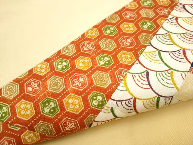 平和屋着物●九寸名古屋帯　切嵌　吉祥花文　金銀彩　正絹　逸品　CABE4471hy_3