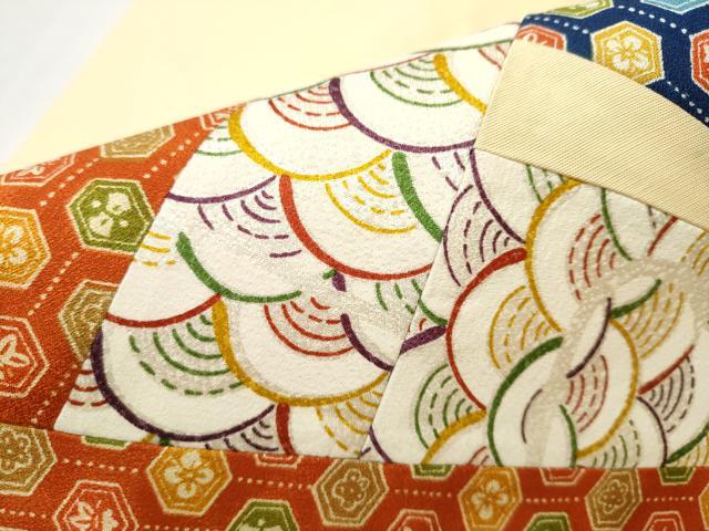平和屋着物●九寸名古屋帯　切嵌　吉祥花文　金銀彩　正絹　逸品　CABE4471hy_4