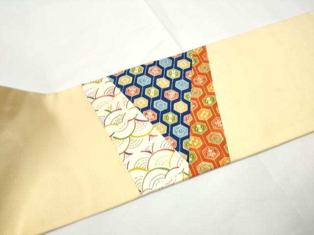 平和屋着物●九寸名古屋帯　切嵌　吉祥花文　金銀彩　正絹　逸品　CABE4471hy_5