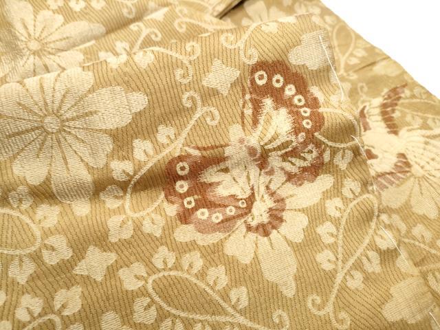 平和屋着物●アンティーク　大正ロマン　九寸名古屋帯　花蝶文　金彩　正絹　逸品　CABE4499hy_2