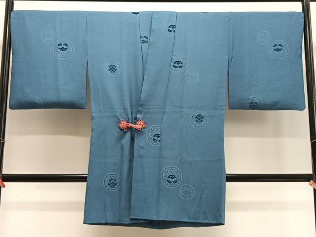 平和屋着物∞道中着　輪奈ビロード　絵皿花文　ロング丈　正絹　逸品　CABE4824ua 31,200円