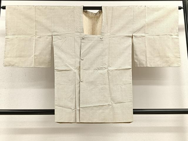 平和屋着物∞道行コート　本場大島紬　白大島　7マルキ　正絹　逸品　CABE4962ua 16,380円