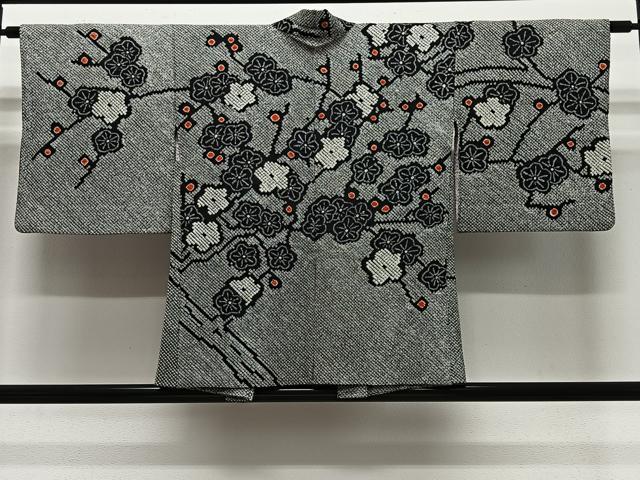 平和屋着物∞羽織 総絞り 枝梅紋 黒地 正絹 逸品 CABE5115ua【公式通販】