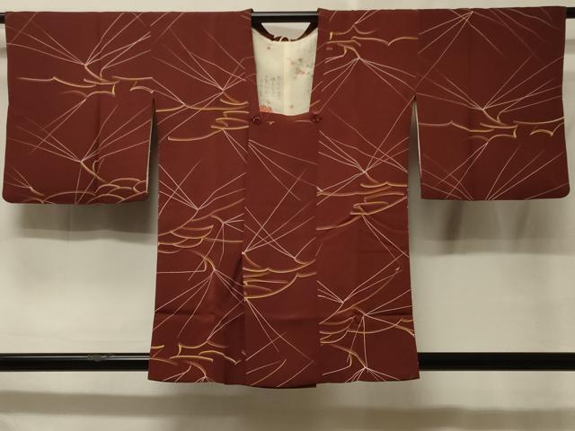 平和屋着物＃道行コート　抽象文　正絹　逸品　CABE5363in