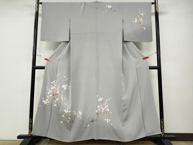 平和屋着物○京加賀友禅 百貫達雄 訪問着 枝花文 暈し染め 銀座おおぎ