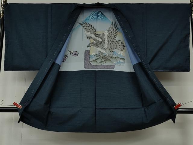 平和屋着物○男性 本場大島紬 アンサンブル 100亀甲 総詰め 正絹 逸品