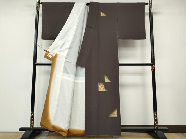 平和屋着物●訪問着　竹屋町刺繍　更紗花蝶文　金彩　やまと誂製　正絹　逸品　CABE6968ut_1