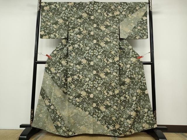 平和屋着物●訪問着　辻が花　正絹　逸品　CABE6977ut