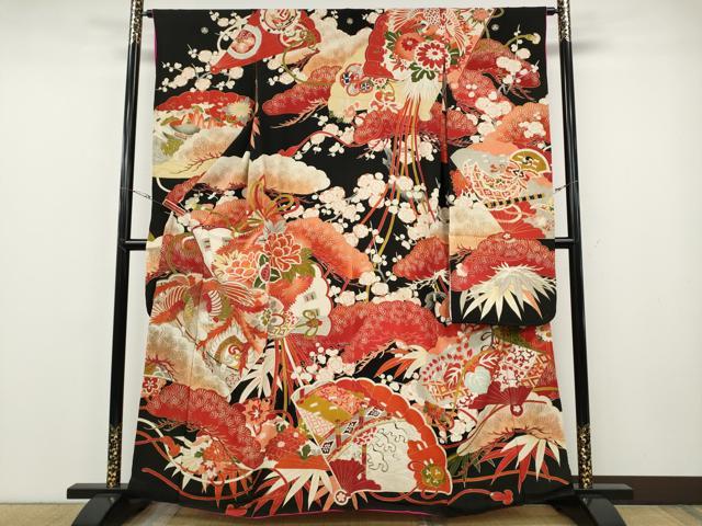 平和屋着物●豪華振袖　菱花唐草地紋　老竹色　正絹　逸品　CABB6232ut 楽天市場】平和屋着物○豪華振袖 菱花唐草地紋 老竹色 正絹 逸品