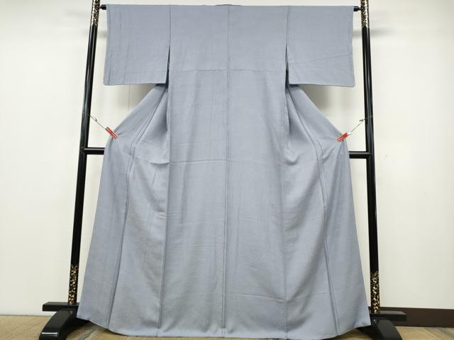 平和屋着物●上質な色無地　雲取り紗綾形地紋　淡藤色　正絹　逸品　CABE7005ut_1