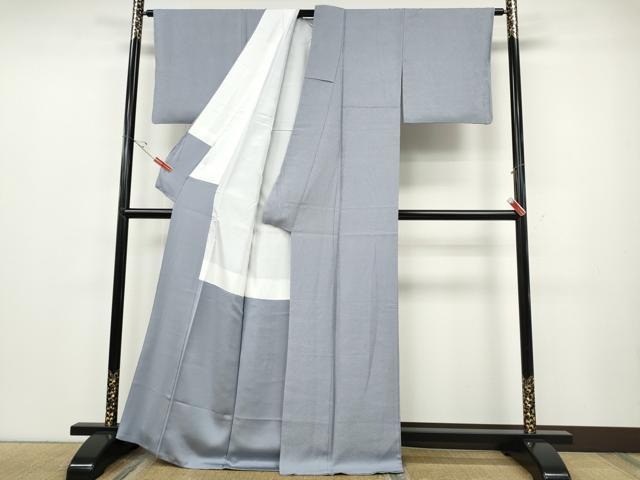 平和屋着物●上質な色無地　雲取り紗綾形地紋　淡藤色　正絹　逸品　CABE7005ut_2