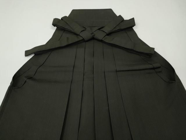 平和屋着物●男性　馬乗り袴　縞　正絹　逸品　CABE7031ut_2