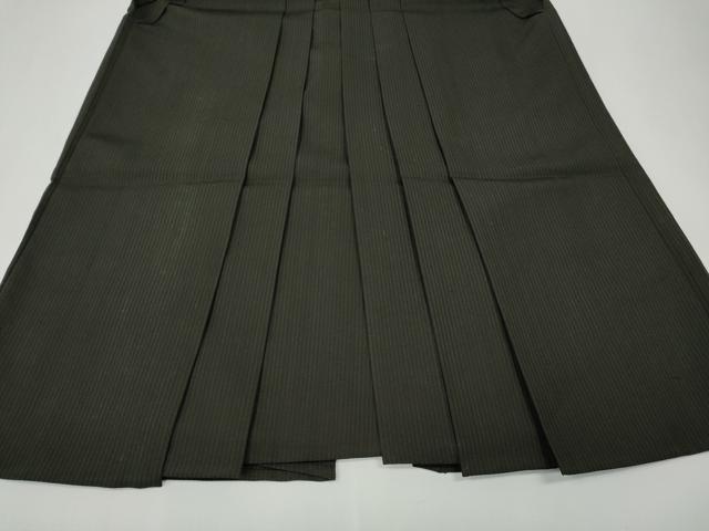 平和屋着物●男性　馬乗り袴　縞　正絹　逸品　CABE7031ut_3