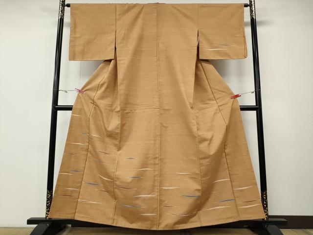 平和屋着物●訪問着　紬地　霞文　正絹　逸品　CABE7079ut