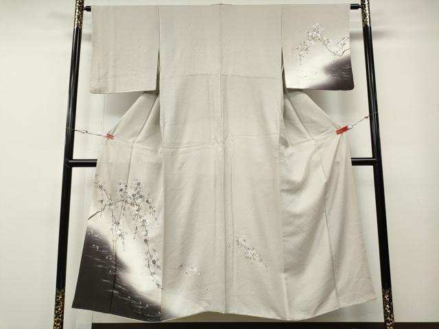 平和屋着物●訪問着　刺繍　枝桜文　暈し染め　金彩　さが美扱い　正絹　逸品　CABE7140ut