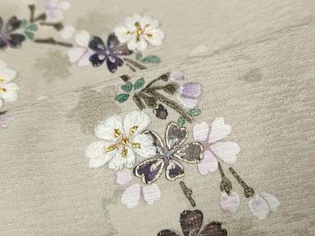 平和屋着物●訪問着　刺繍　枝桜文　暈し染め　金彩　さが美扱い　正絹　逸品　CABE7140ut_5