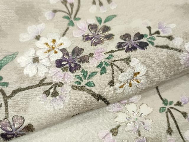 平和屋着物●訪問着　刺繍　枝桜文　暈し染め　金彩　さが美扱い　正絹　逸品　CABE7140ut_6