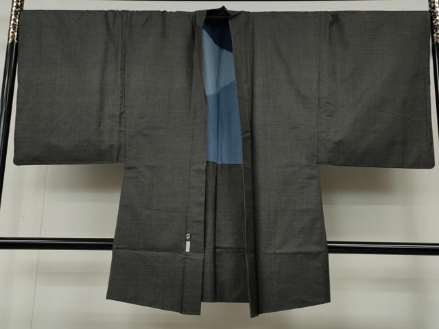 平和屋着物●男性　本場大島紬　アンサンブル　泥染め　吉祥文　水間輝利作　証紙付き　キングサイズ　正絹　逸品　CABE7188ut 平和屋着物○男性 本場大島紬 アンサンブル 泥染め 吉祥文 水間輝利作