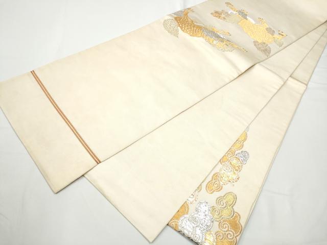 平和屋着物●龍村美術織物　たつむら　六通柄　本袋帯　咆哮獅子錦　金銀糸　正絹　逸品　CABE8507hy_9