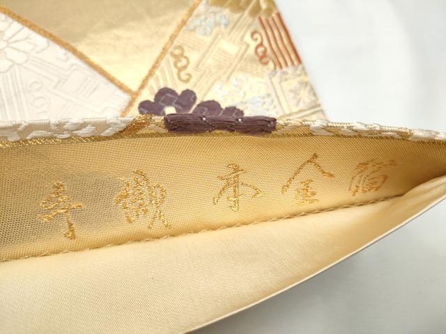 平和屋着物▼西陣　河合美術織物謹製　六通柄袋帯　唐織　手織　能衣錦　本金箔　正絹　逸品　CABE8759hy_6