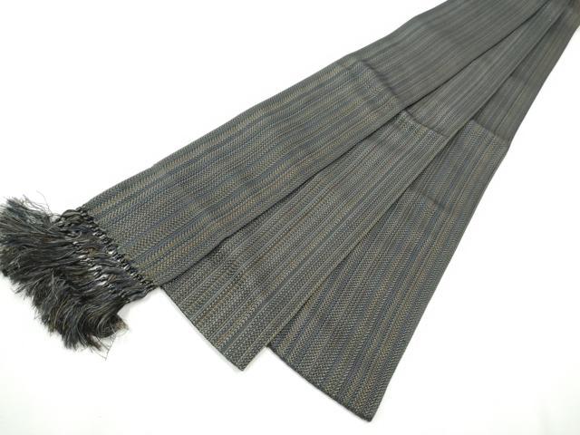 平和屋着物●男性　本場筑前博多織　角帯　霞文　正絹　逸品　CABE8794hy 17,316円