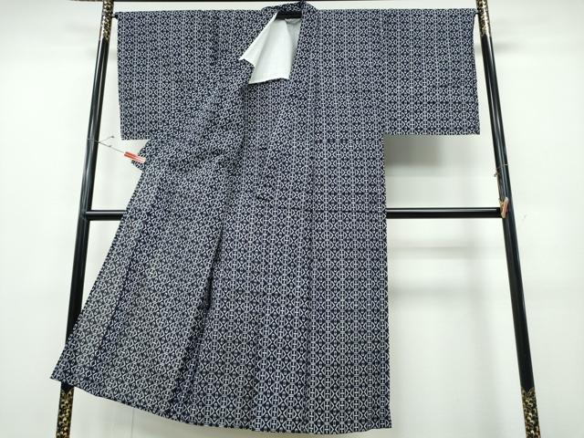 平和屋着物∴夏物　男性　浴衣　綿紅梅　幾何学文様　綿　逸品　CABE8828ng_2