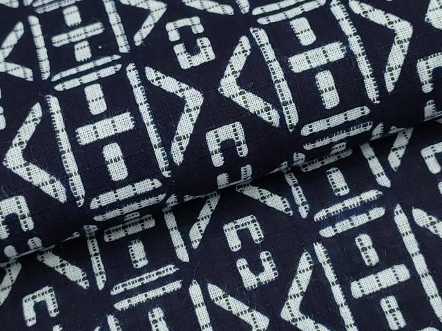平和屋着物∴夏物　男性　浴衣　綿紅梅　幾何学文様　綿　逸品　CABE8828ng_4