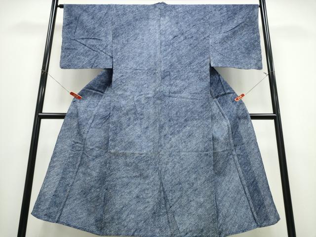 平和屋着物∴夏物　男性　浴衣　有松鳴海絞り　三浦絞り　斜線文　綿　逸品　CABE8968ng_1