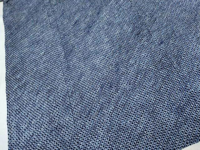 平和屋着物∴夏物　男性　浴衣　有松鳴海絞り　三浦絞り　斜線文　綿　逸品　CABE8968ng_3