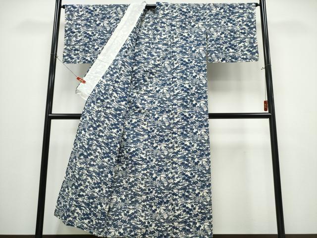 平和屋着物∴夏物　浴衣　綿絽　松竹梅花文　綿　逸品　CABE8972ng_2