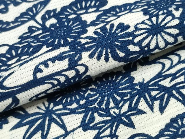 平和屋着物∴夏物　浴衣　綿絽　松竹梅花文　綿　逸品　CABE8972ng_4