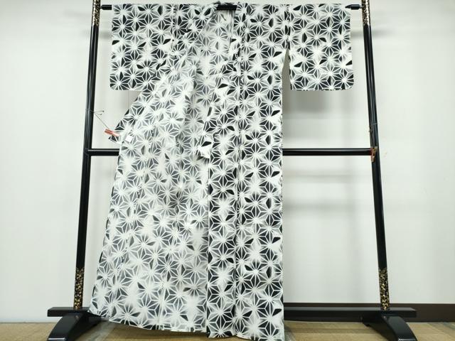 平和屋着物∴夏物　浴衣　Kitson me　麻の葉文様　綿　逸品　CABE8982ng_2
