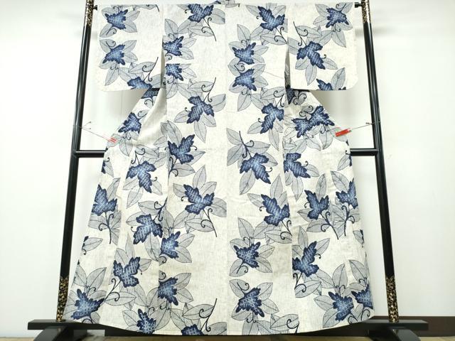 平和屋着物∴夏物　浴衣　唐草文　綿　逸品　CABE9012ng_1
