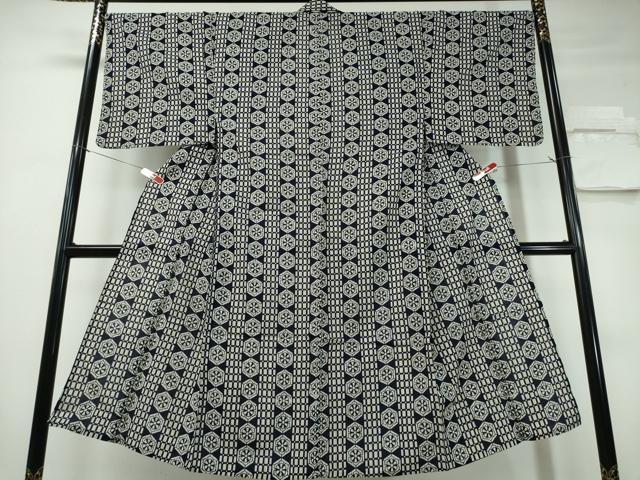 平和屋着物∴夏物　男性　浴衣　源氏車　綿　逸品　CABE9018ng_1
